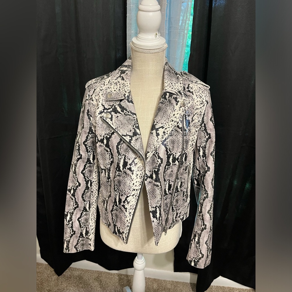 Philanthropy Vegan Leather Snake skin jacket